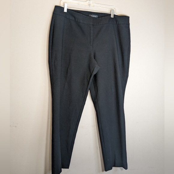 Talbots Signature Dress Pants Womens Size 16 Black Stretch Business Slacks Zip - Picture 2 of 13